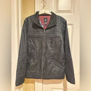 Kane & Unke Quilted Zip Jacket Men’s Large Plaid Lined